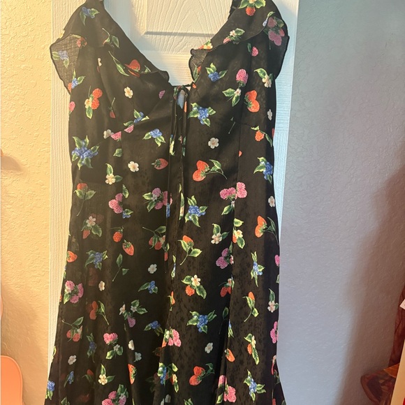 Zara Dresses & Skirts - Zara Black Dress with Floral Pattern